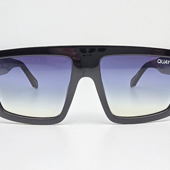 Quay Australia Get In Line Black Frame Green Smoke Gradient Lens Sunglasses 57mm main image 5
